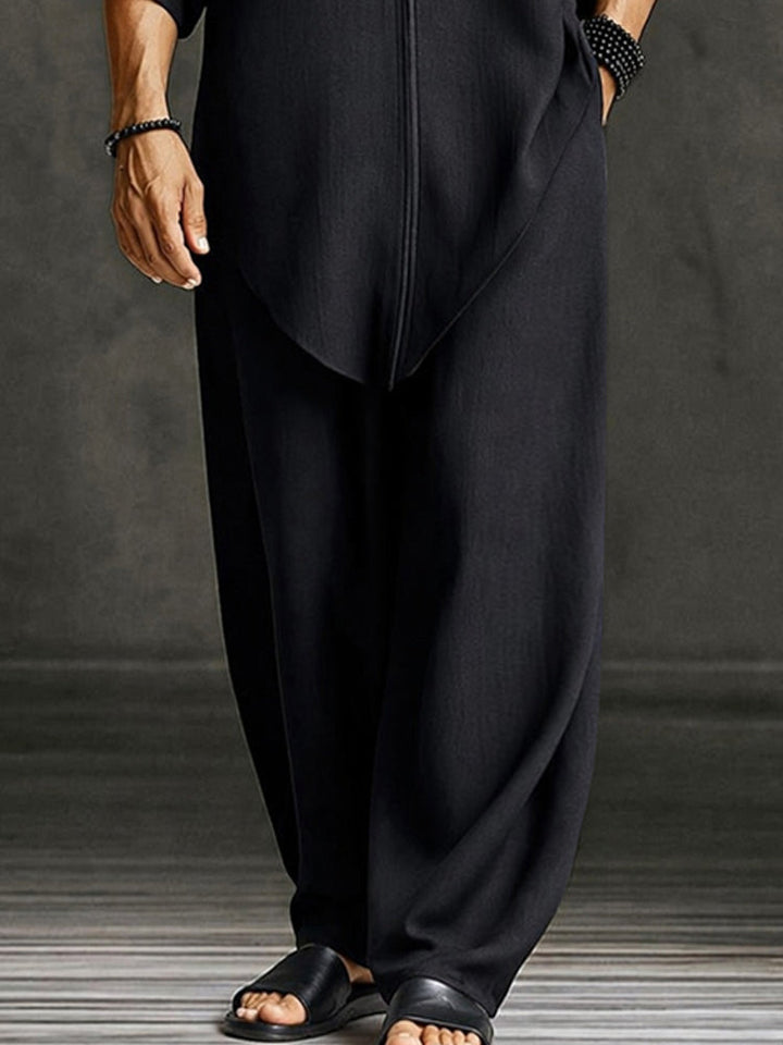 Leopold | Herren Relaxed Asymmetrischer Saum Zweiteiliger Set