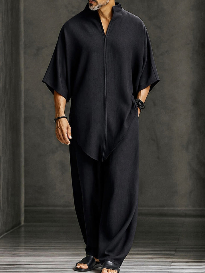 Leopold | Herren Relaxed Asymmetrischer Saum Zweiteiliger Set
