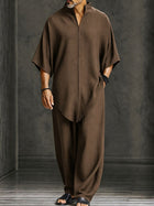 Leopold | Herren Relaxed Asymmetrischer Saum Zweiteiliger Set