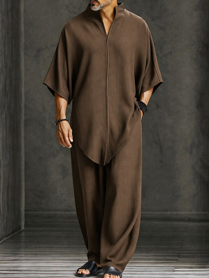 Leopold | Herren Relaxed Asymmetrischer Saum Zweiteiliger Set