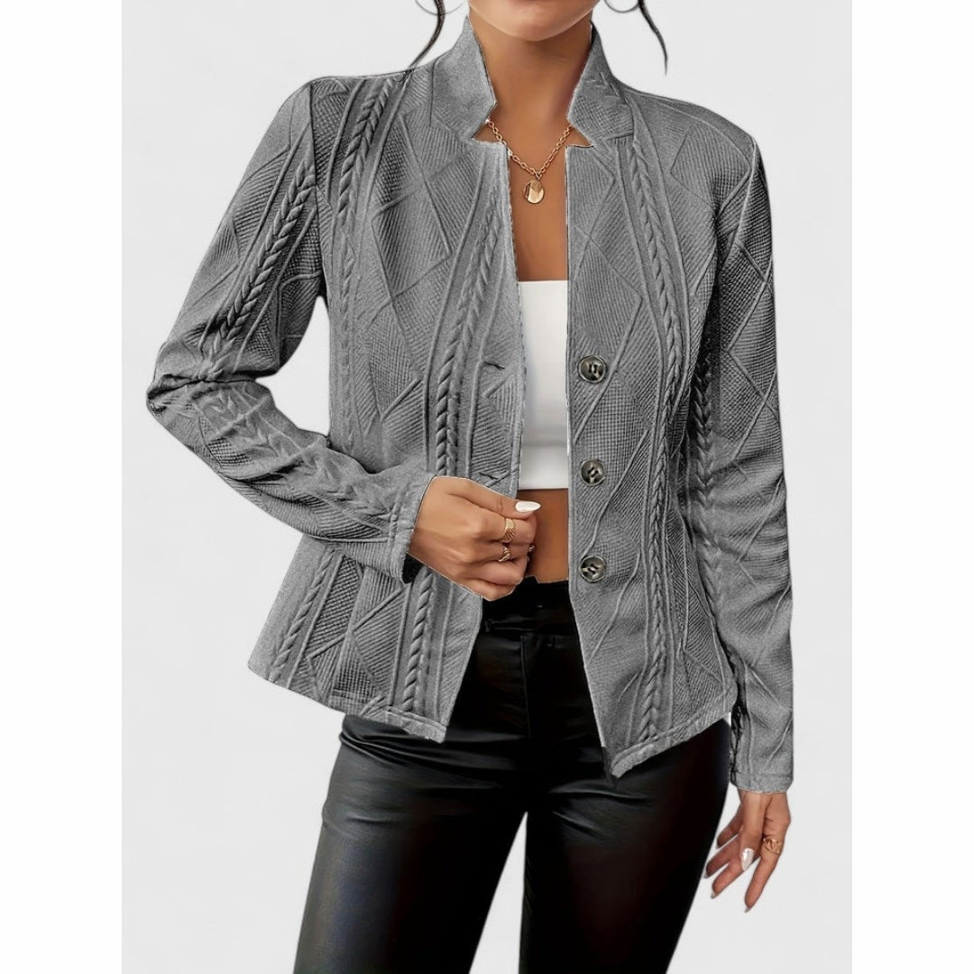 Maurelle - Elegante Taillierte Damenjacke Mit Reliefstruktur