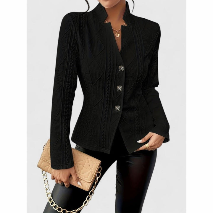 Maurelle - Elegante Taillierte Damenjacke Mit Reliefstruktur