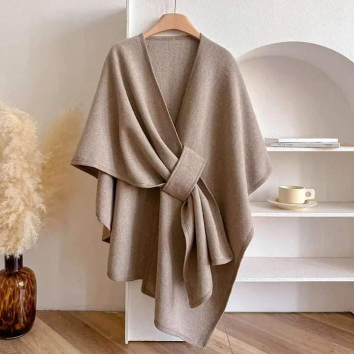 Mireia - Poncho Damen mit Eleganter Schaloptik und Fließender Passform