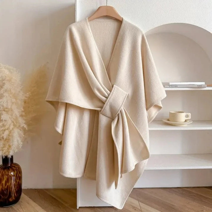 Mireia - Poncho Damen mit Eleganter Schaloptik und Fließender Passform