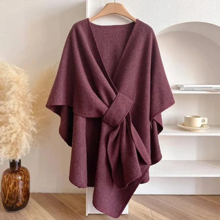 Mireia - Poncho Damen mit Eleganter Schaloptik und Fließender Passform