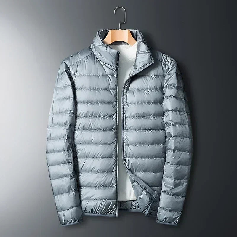 Herren Leichte Pufferjacke Mit Kompakt Aufbewahrungstasche