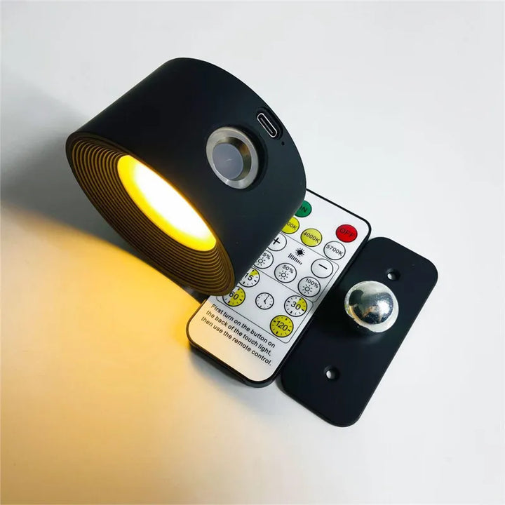 Multifunctional Wireless Wall Lamp Rechargeable &amp; Dimmable with 360° Rotation
