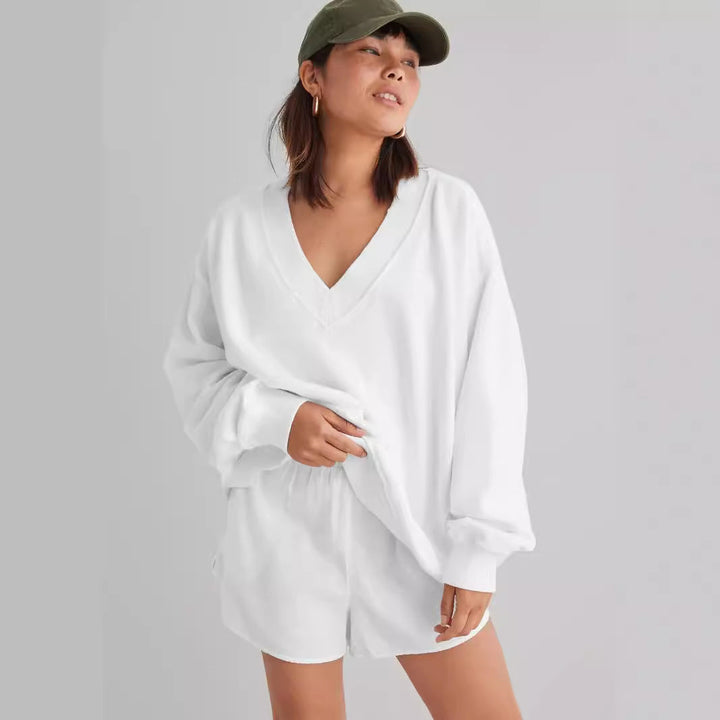 Damen Pullover mit V-Ausschnitt – Bequemer, Lässiger Sweater | Sana