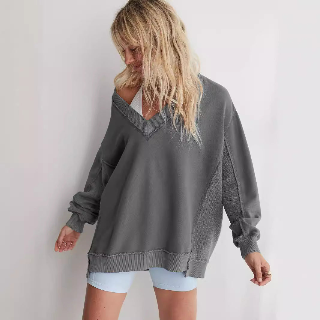 Damen Pullover mit V-Ausschnitt – Bequemer, Lässiger Sweater | Sana