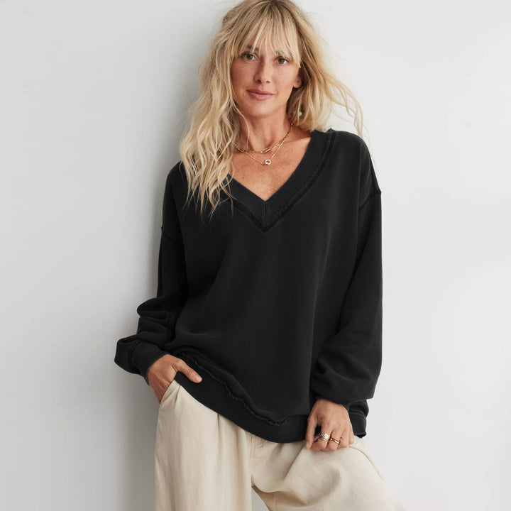 Damen Pullover mit V-Ausschnitt – Bequemer, Lässiger Sweater | Sana