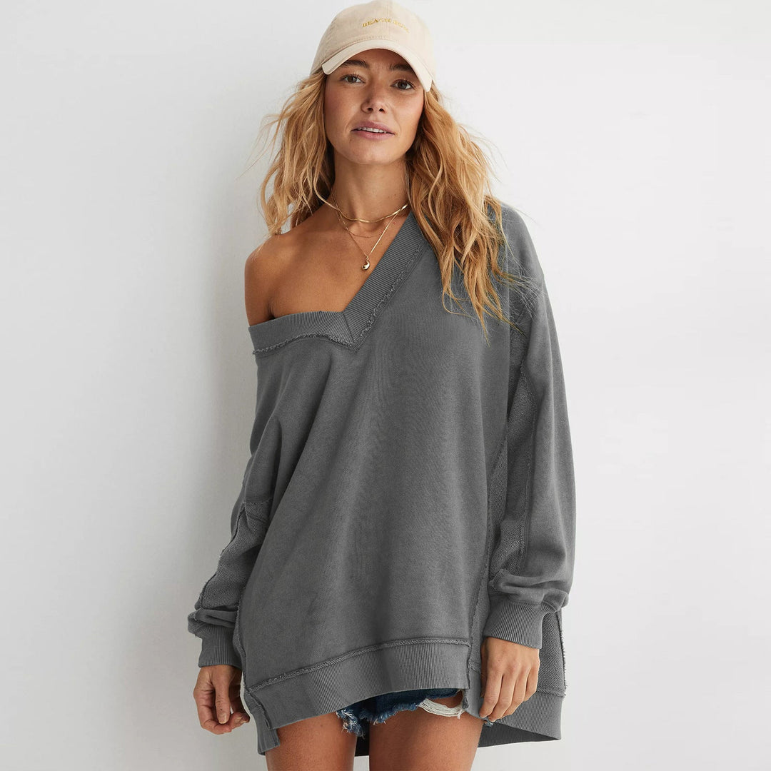 Damen Pullover mit V-Ausschnitt – Bequemer, Lässiger Sweater | Sana