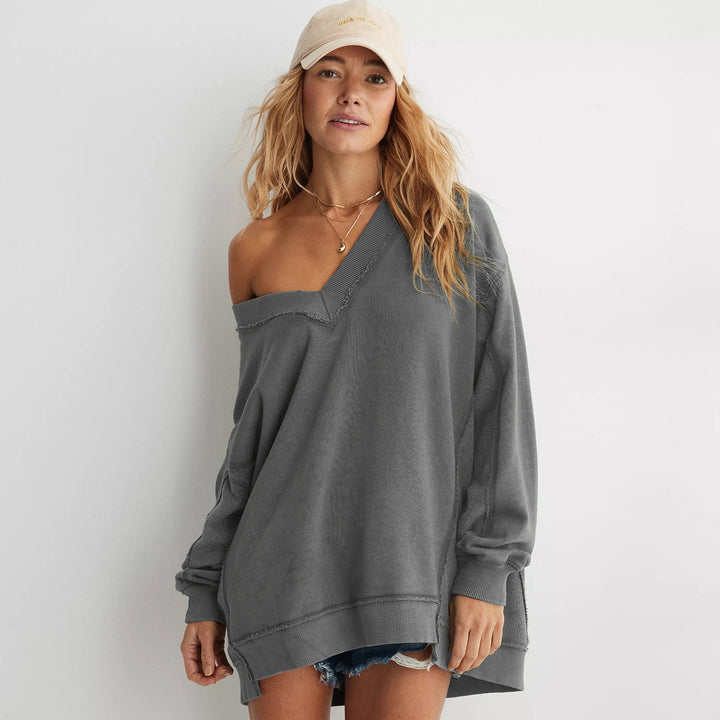 Damen Pullover mit V-Ausschnitt – Bequemer, Lässiger Sweater | Sana