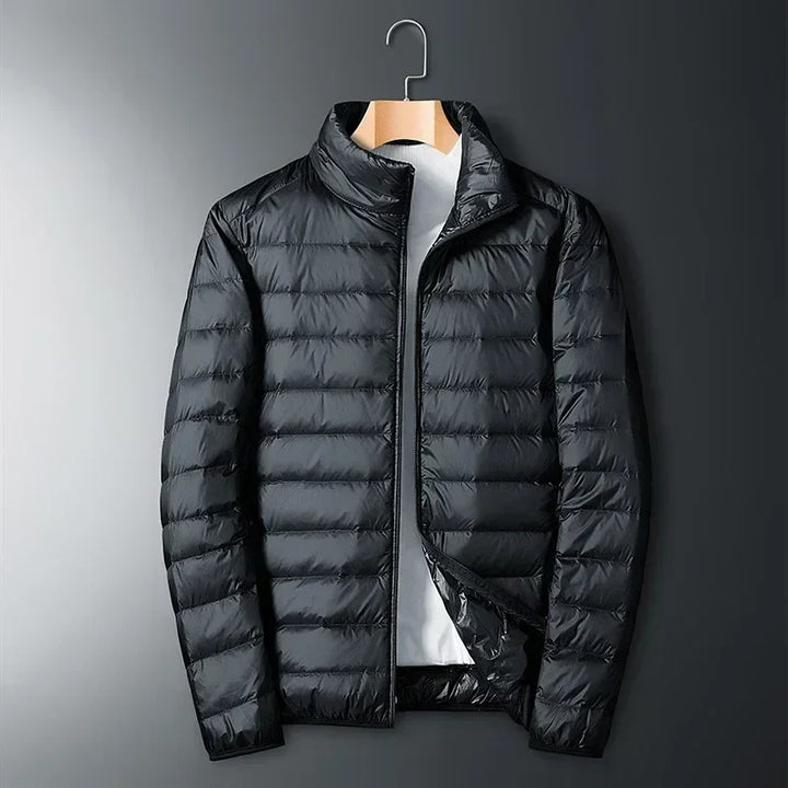 Herren Leichte Pufferjacke Mit Kompakt Aufbewahrungstasche