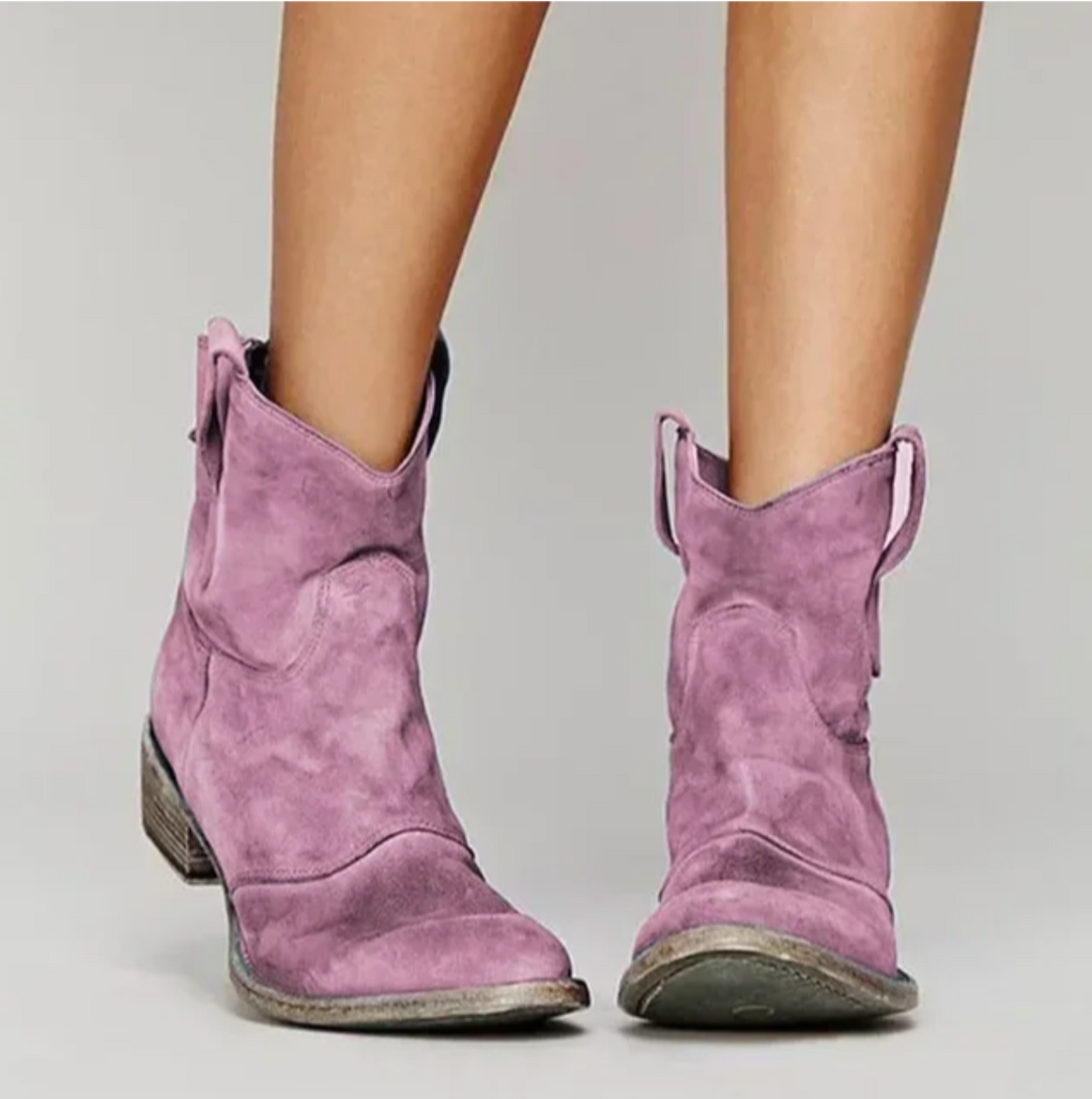Roselle | Elegant Suede Western Boots for a Stylish Look
