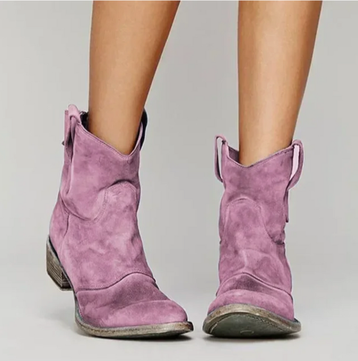 Roselle | Elegant Suede Western Boots for a Stylish Look