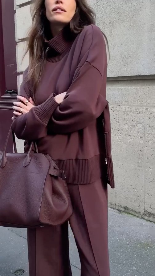 Damen Strick Co-ord Set mit kurzen Ärmeln und lockerer Passform