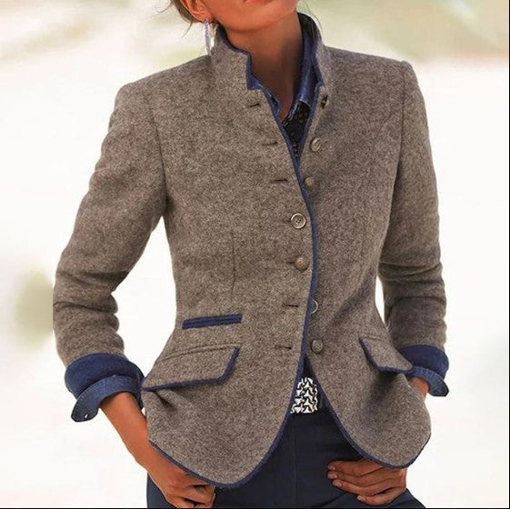 Damen Blazer Elegant Tailliert – Klassischer Business- &amp; Freizeitlook