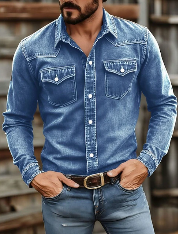 Grayson | Klassisches Button-Up Langarmhemd