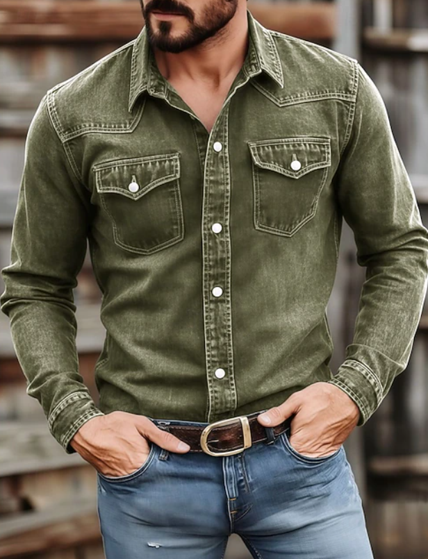 Grayson | Klassisches Button-Up Langarmhemd