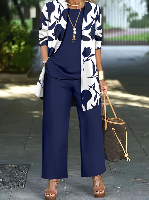 Scarlett | Elegantes Blumiges 3-Teile Set