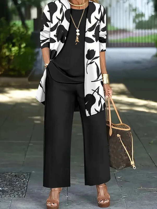 Scarlett | Elegantes Blumiges 3-Teile Set