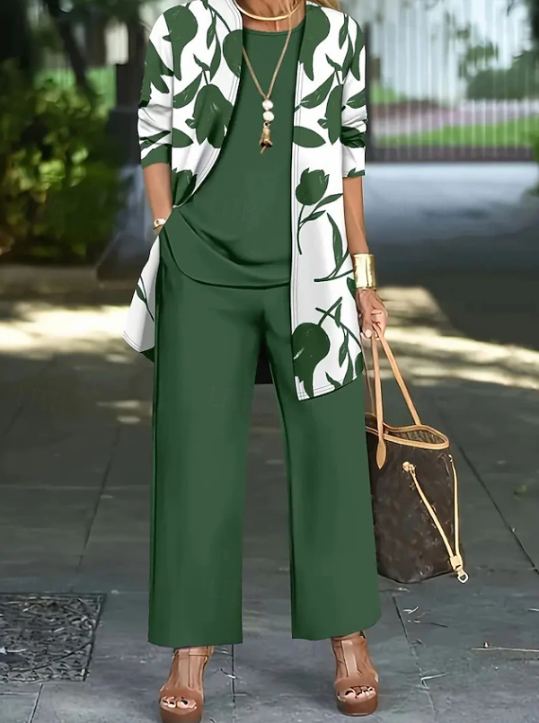 Scarlett | Elegantes Blumiges 3-Teile Set