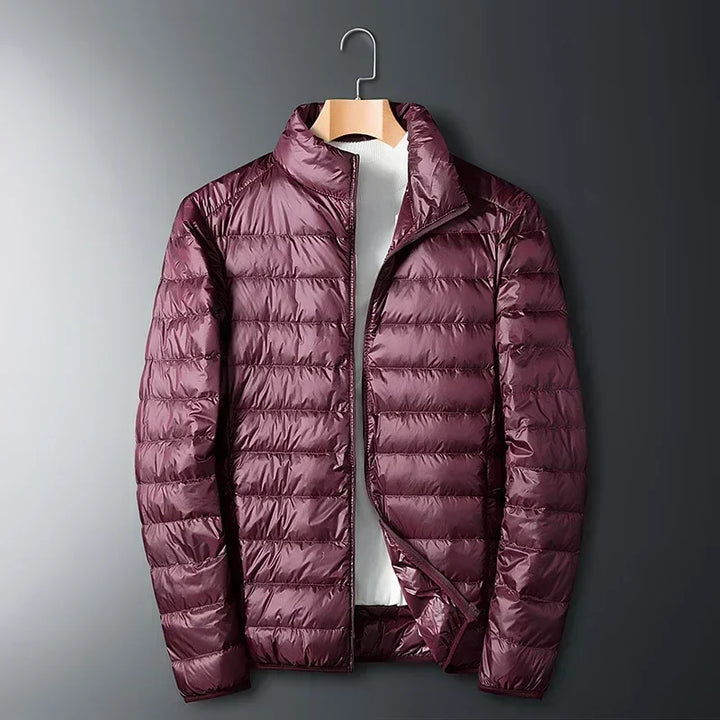 Herren Leichte Pufferjacke Mit Kompakt Aufbewahrungstasche