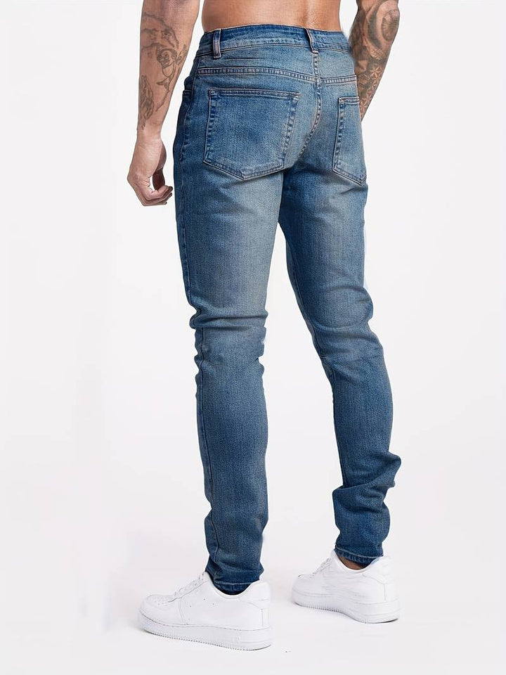 Jean slim pour homme avec coupe ajustée et cinq poches