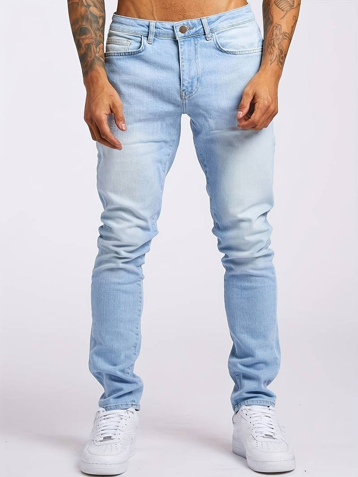 Jean slim pour homme avec coupe ajustée et cinq poches