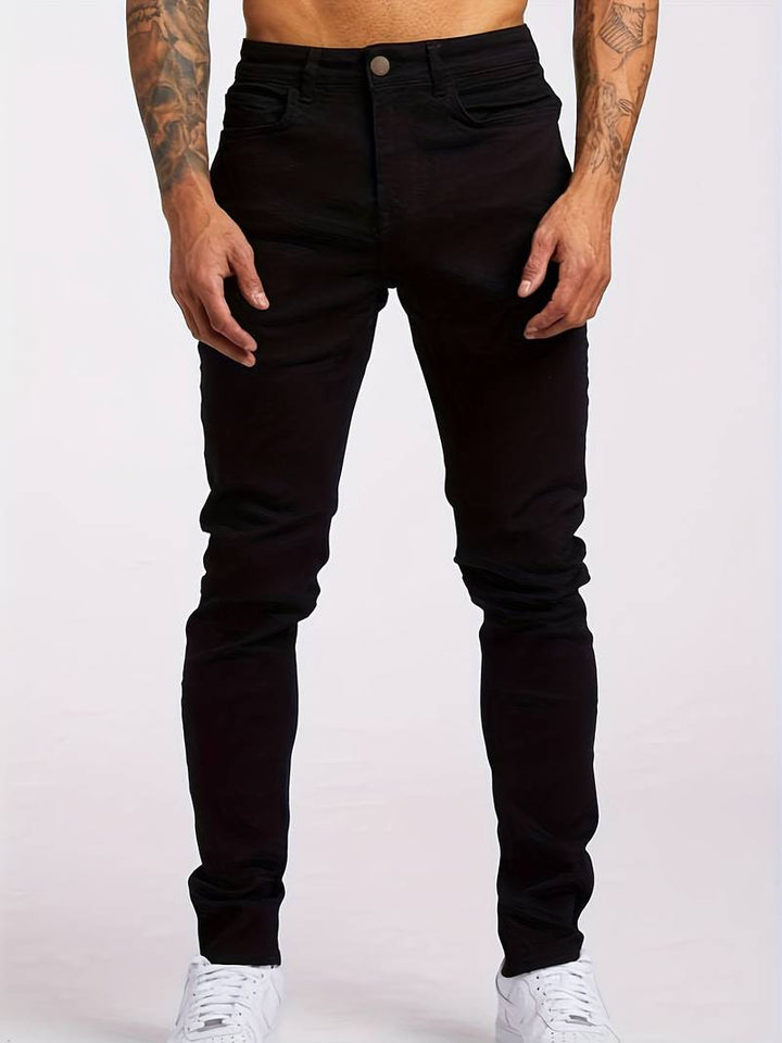 Jean slim pour homme avec coupe ajustée et cinq poches