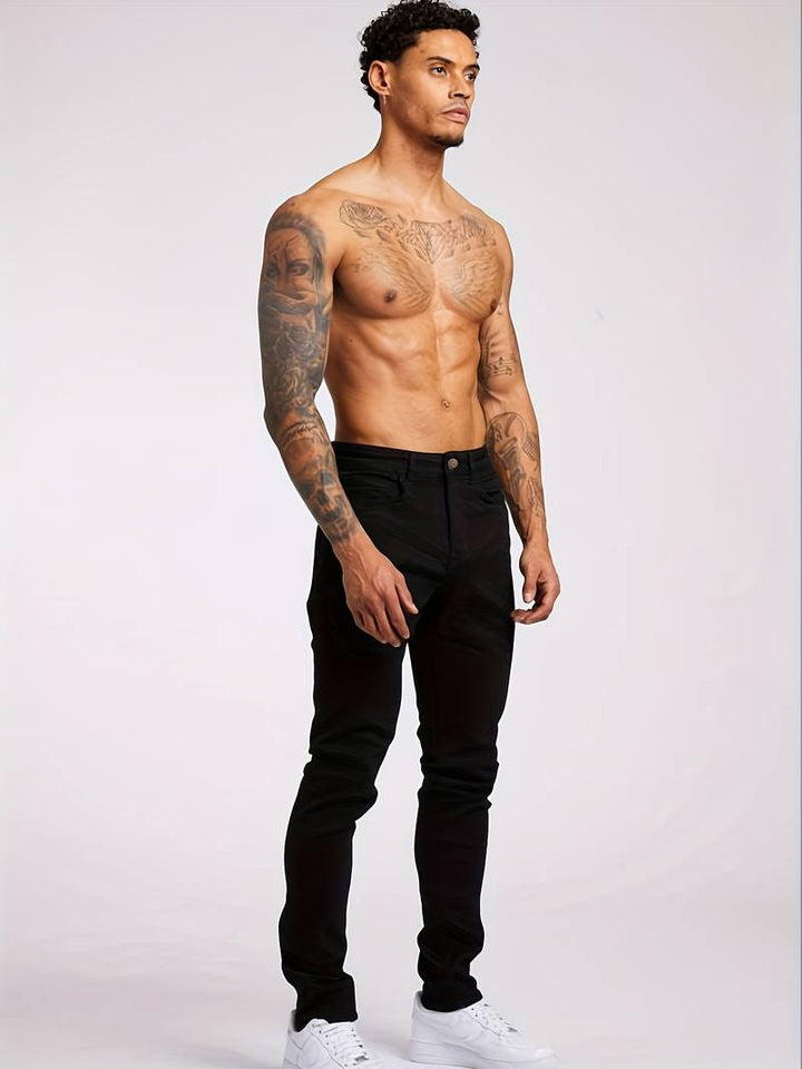 Jean slim pour homme avec coupe ajustée et cinq poches