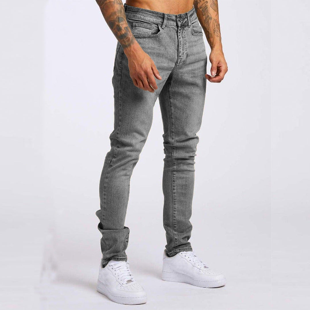 Jean slim pour homme avec coupe ajustée et cinq poches