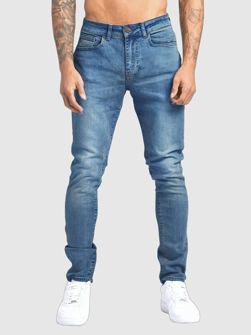 Jean slim pour homme avec coupe ajustée et cinq poches