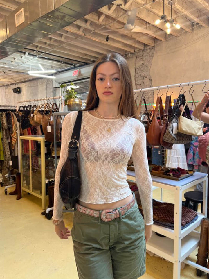 Selina | Langarm Spitze Top