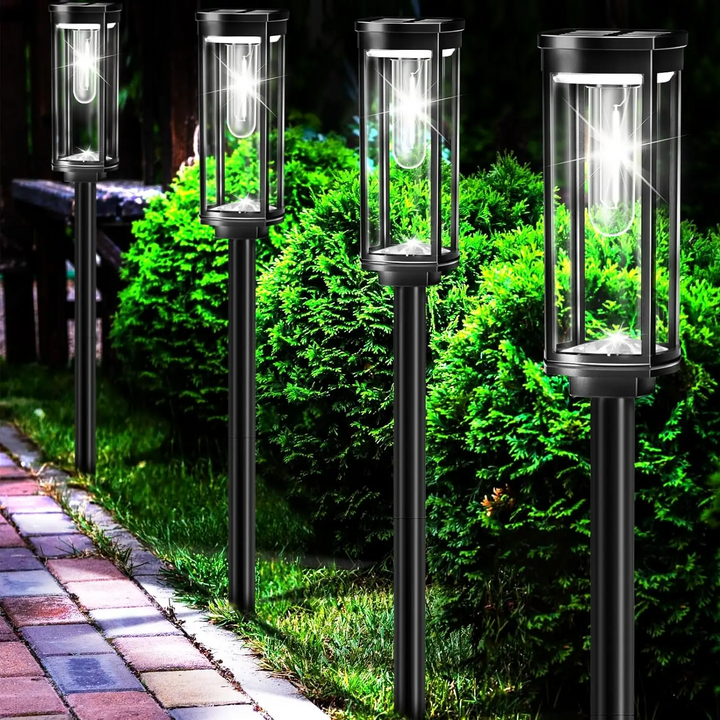 Solar Garden Light with Ground Spike | Warm White LED | IP Rated for Outdoors | Pathways &amp; Beds