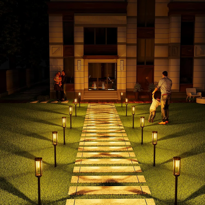 Solar Garden Light with Ground Spike | Warm White LED | IP Rated for Outdoors | Pathways &amp; Beds