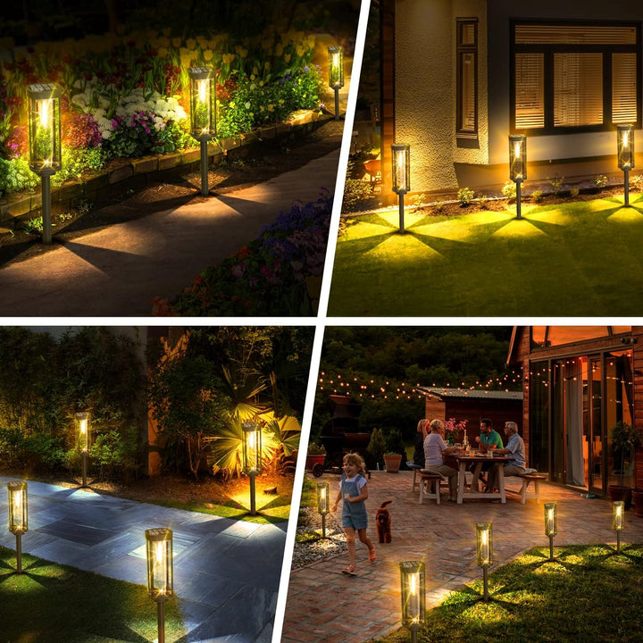 Solar Garden Light with Ground Spike | Warm White LED | IP Rated for Outdoors | Pathways &amp; Beds