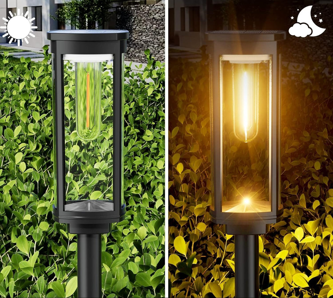 Solar Garden Light with Ground Spike | Warm White LED | IP Rated for Outdoors | Pathways &amp; Beds