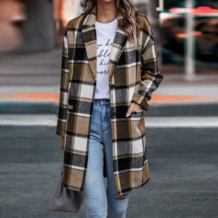 Fiorenza - Karierte Damenjacke mit Bequemer Passform
