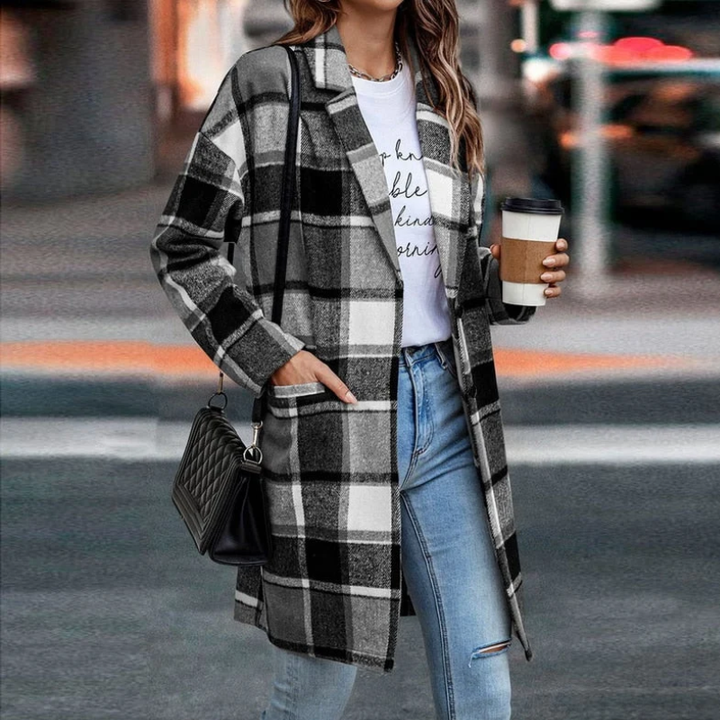Fiorenza - Karierte Damenjacke mit Bequemer Passform