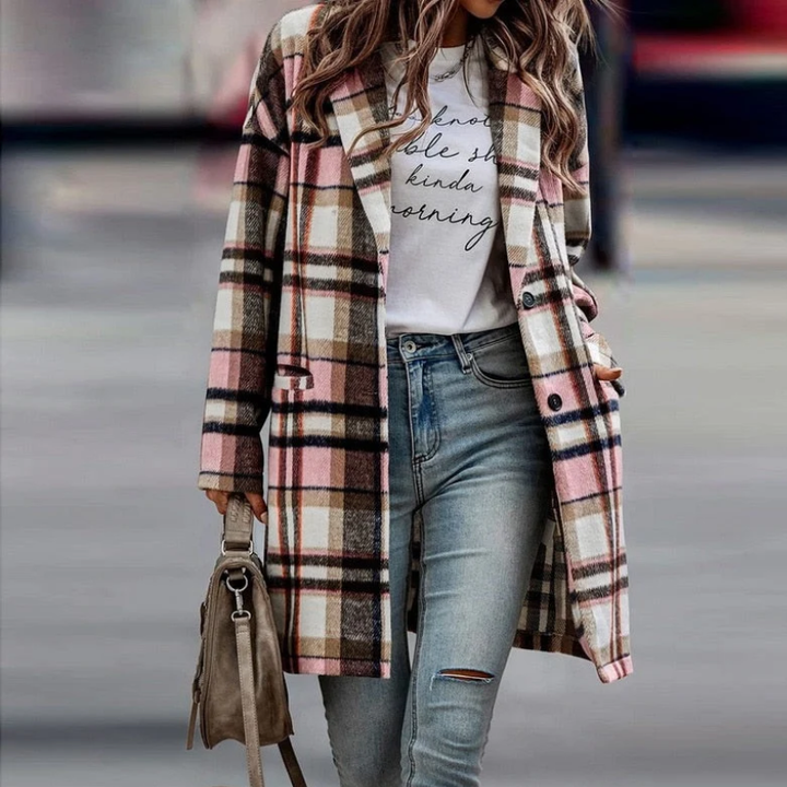 Fiorenza - Karierte Damenjacke mit Bequemer Passform