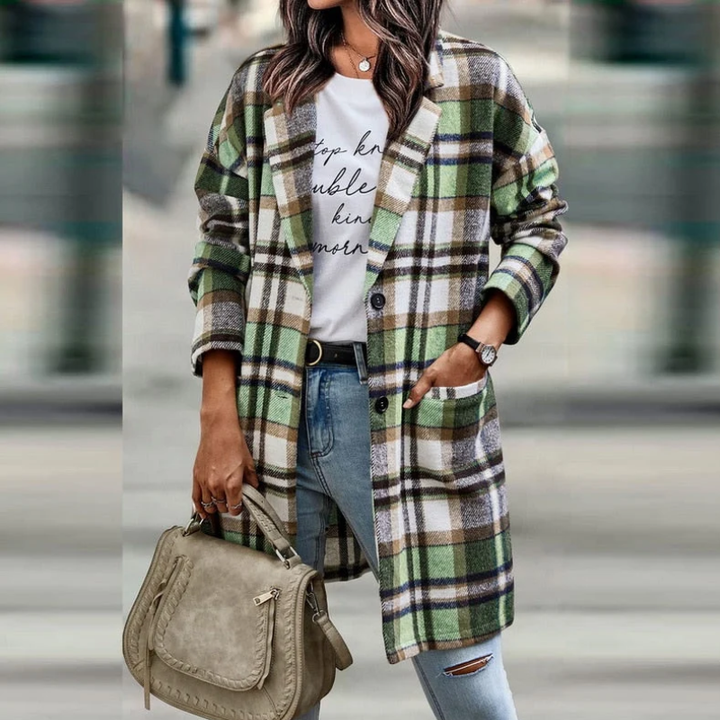Fiorenza - Karierte Damenjacke mit Bequemer Passform