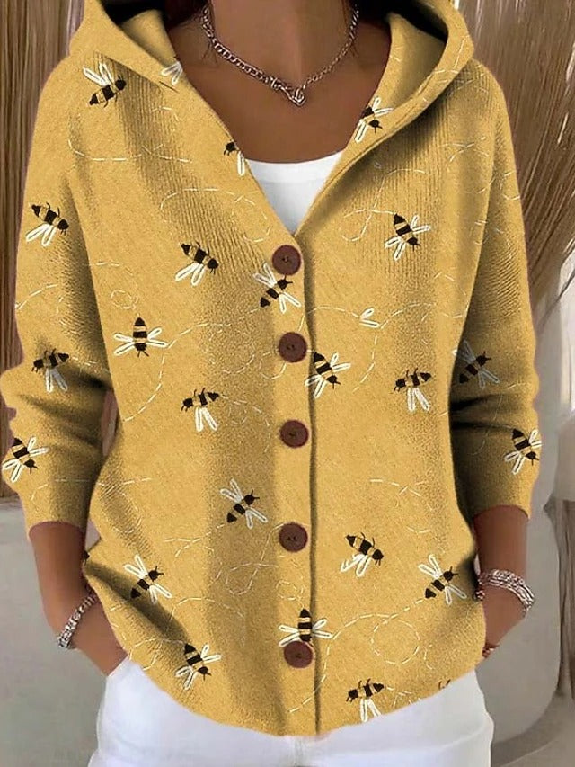 Jenna | Eleganter Kapuzenpullover mit Knöpfen