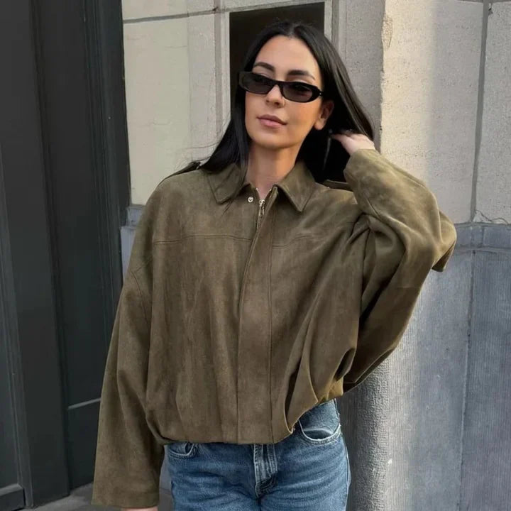 Wildlederjacke Damen | Wasserabweisend &amp; Atmungsaktiv