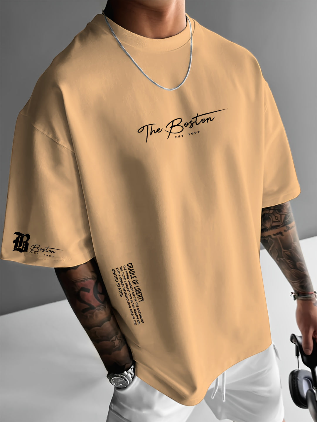 Herren Oversized Graphic Streetwear T-Shirt
