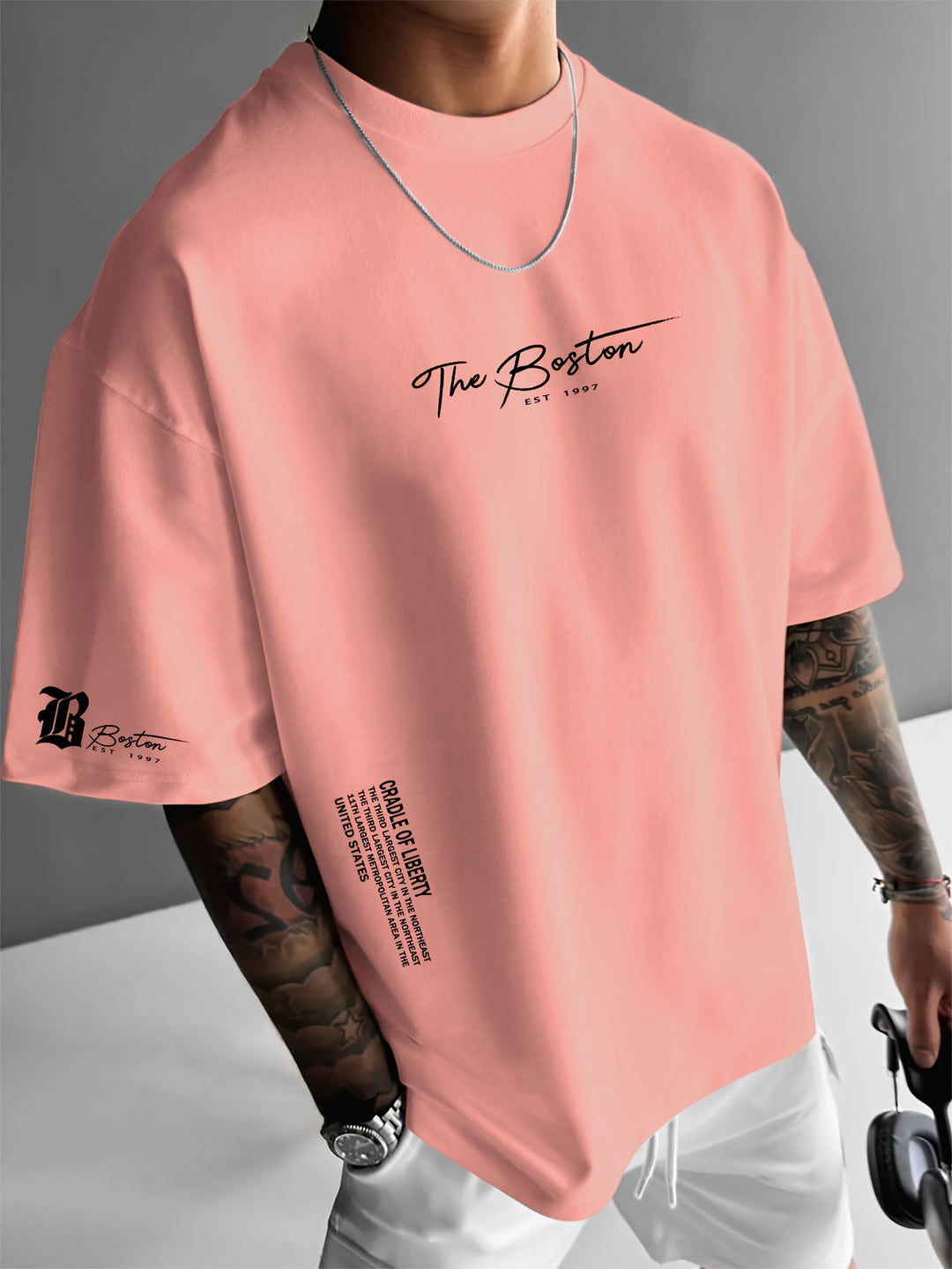 Herren Oversized Graphic Streetwear T-Shirt
