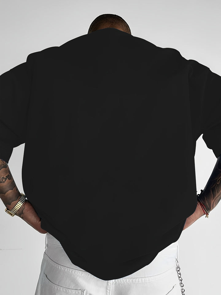 Herren Oversized Grafik Streetwear T-Shirt