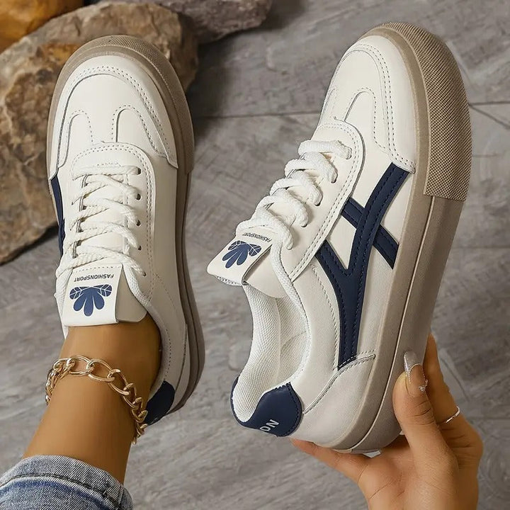 Retro Sneakers Damen Komfortsohle Casual