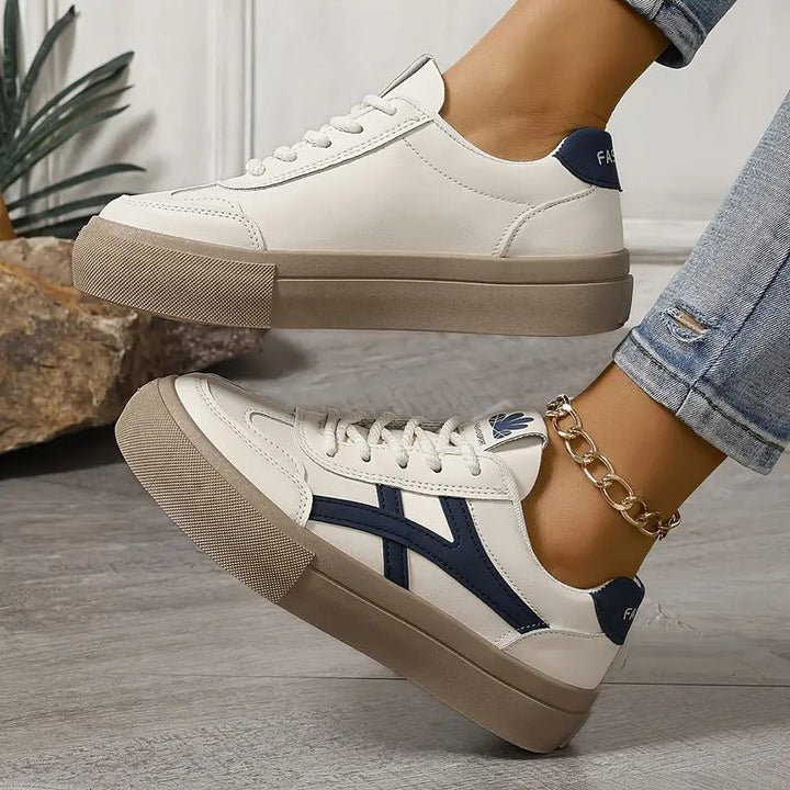 Retro Sneakers Damen Komfortsohle Casual
