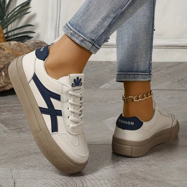 Retro Sneakers Damen Komfortsohle Casual